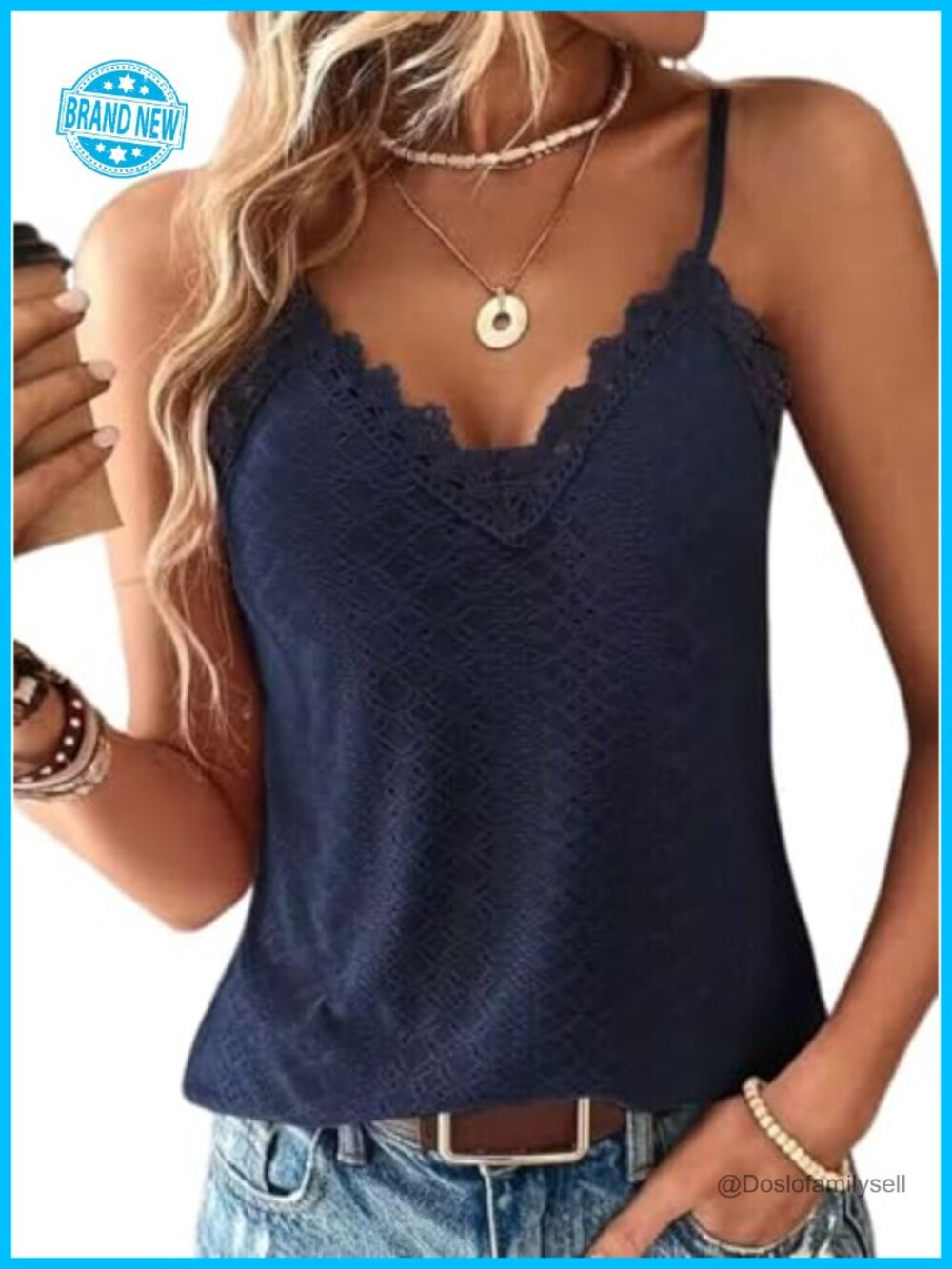 Sexy Lace Camisole Spaghetti Strap V Neck Tank Top